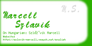 marcell szlavik business card
